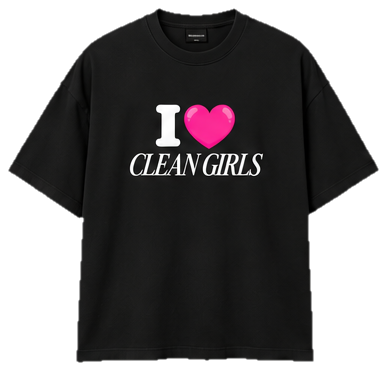 Pánske tričko – I ♥ clean girls